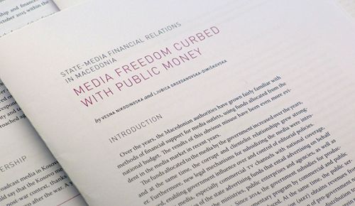 Media integrity report: State-media financial relations in Macedonia